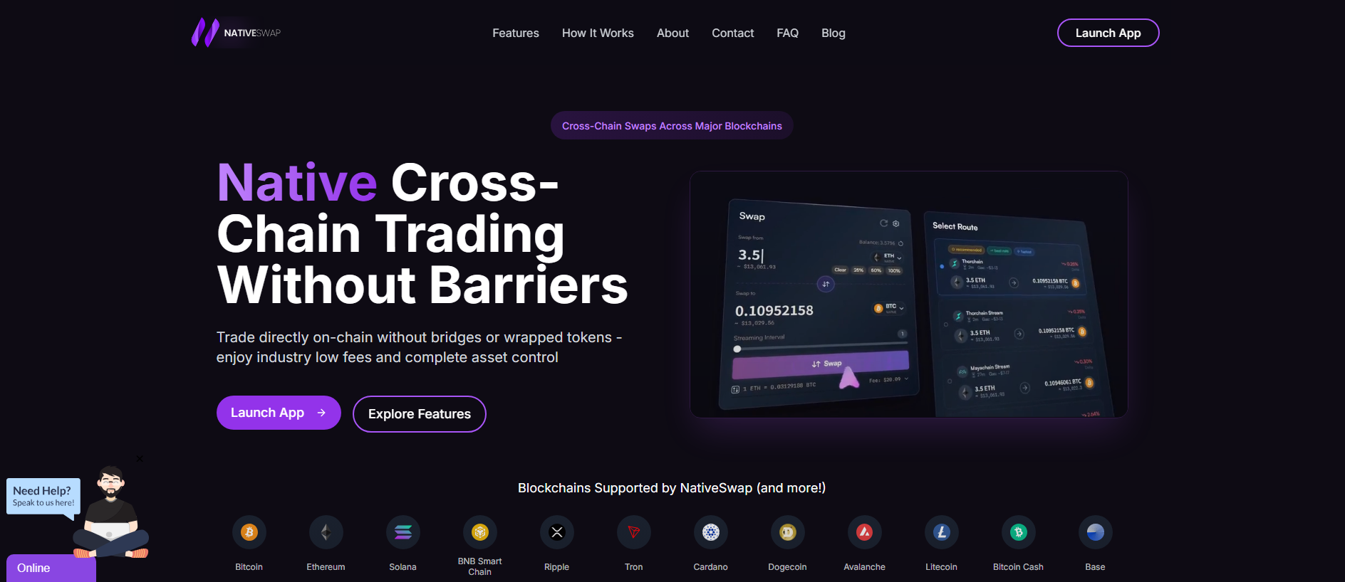 Stored capture of nativeswap-landing.pages.dev