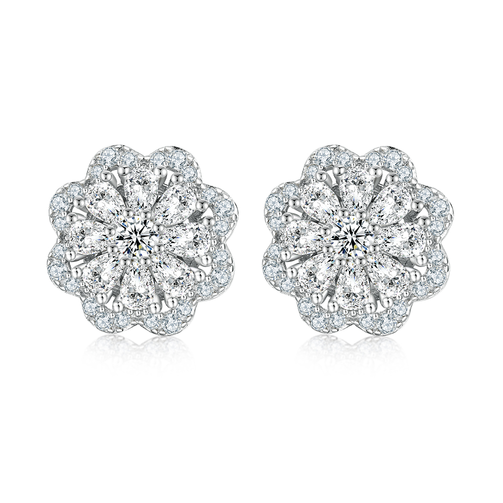 Pear Solitaire Drop Earrings