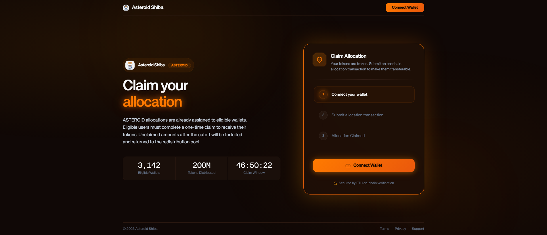 Screenshot of asteroidshiba.live