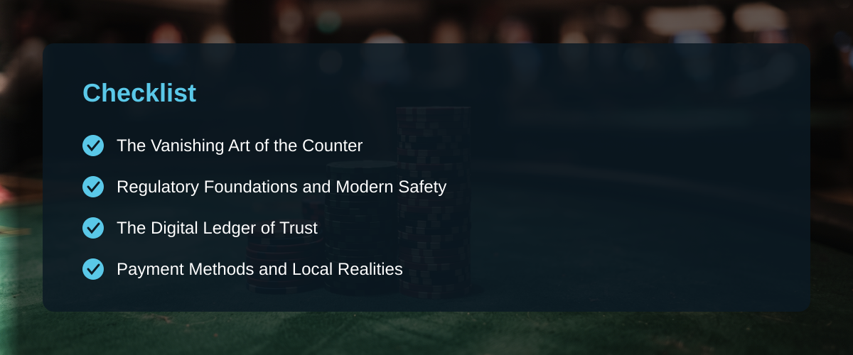 Traditional Perspectives on Modern Casino Standards — Checklist