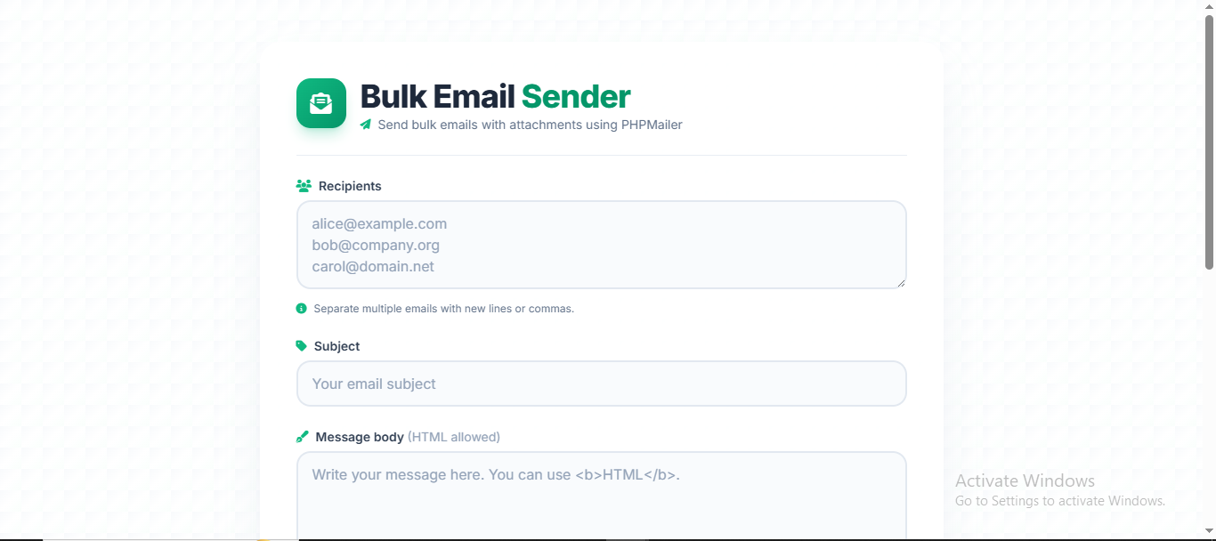 Bulk Email Sender