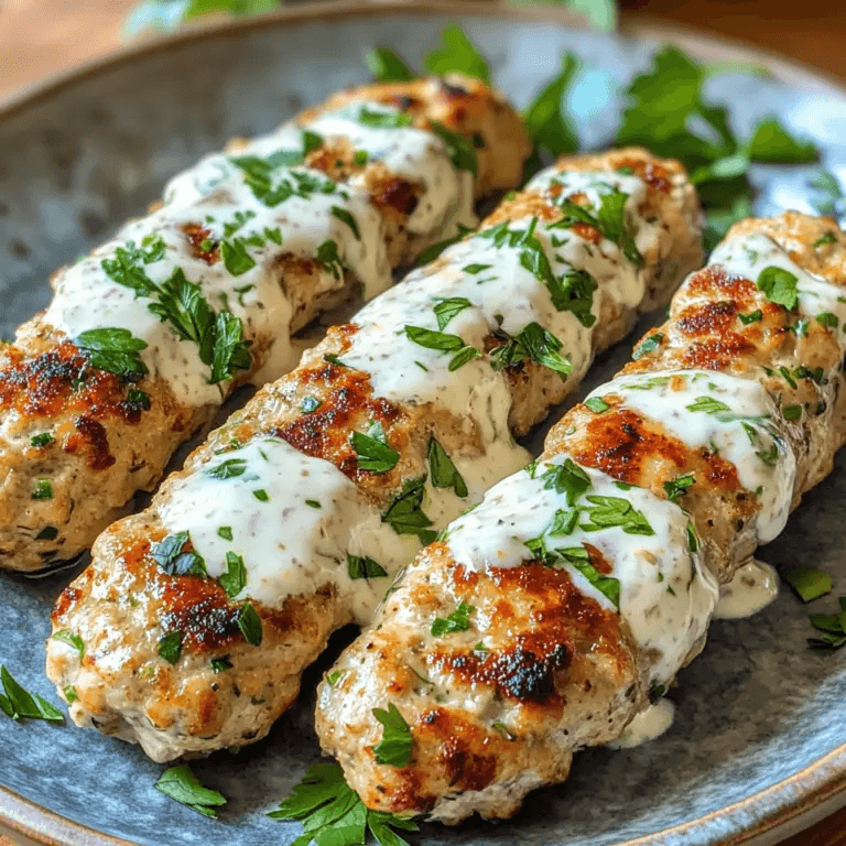 Chicken Kofta with Garlic Yogurt Sauce Recipe step photo