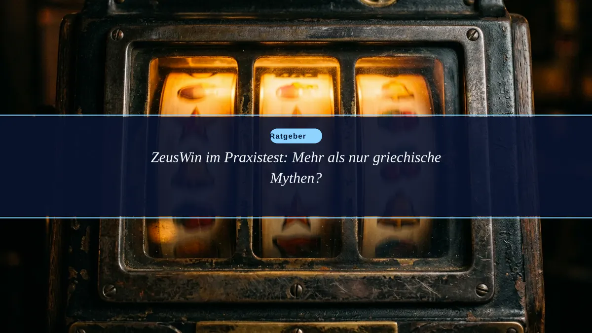 ZeusWin im Praxistest: Mehr als nur griechische Mythen?