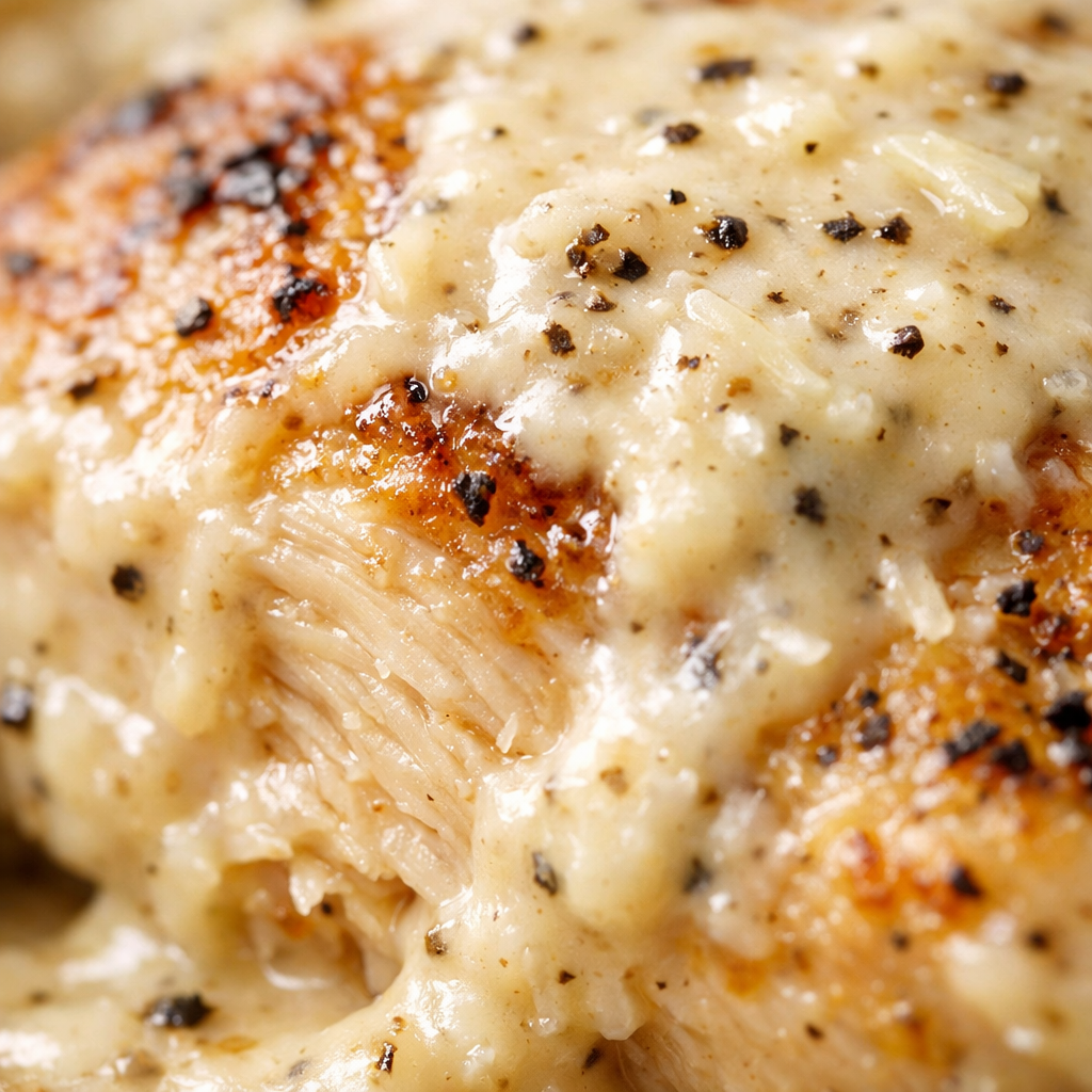 Oven Baked Chicken with Cream Sauce Recipe cooking process