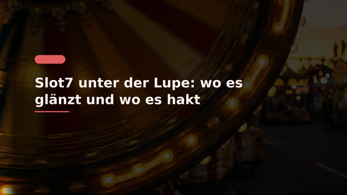 Slot7 unter der Lupe: wo es glänzt und wo es hakt