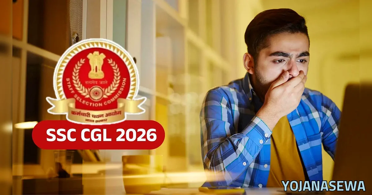 SSC CGL 2026 Update - A Man Sitting At A Desk With A Laptop