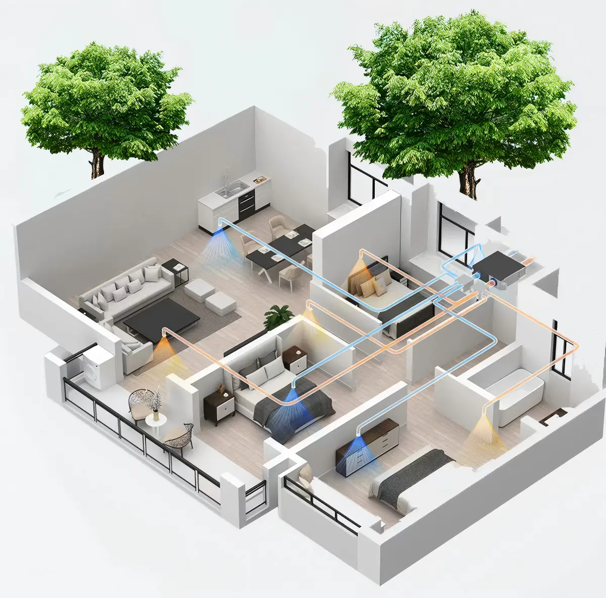 Complete ERV Airflow & Heat Exchange Working Principle