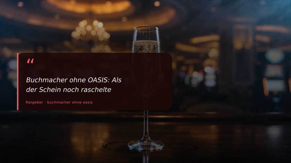 Buchmacher ohne OASIS: Als der Schein noch raschelte