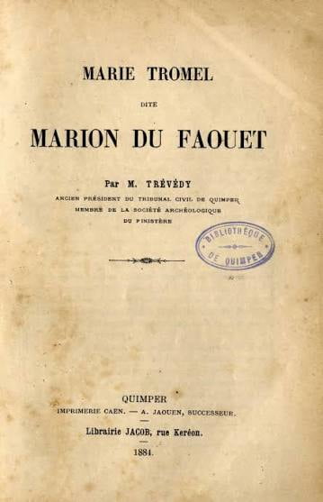 Étude sur Marion du Faouët