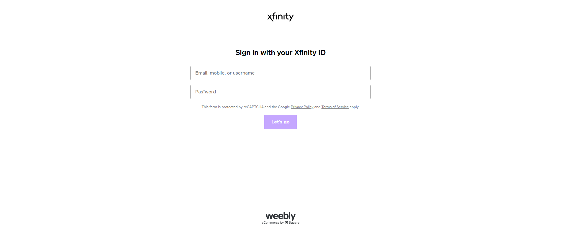 Stored capture of sign-in-xfinity.weebly.com