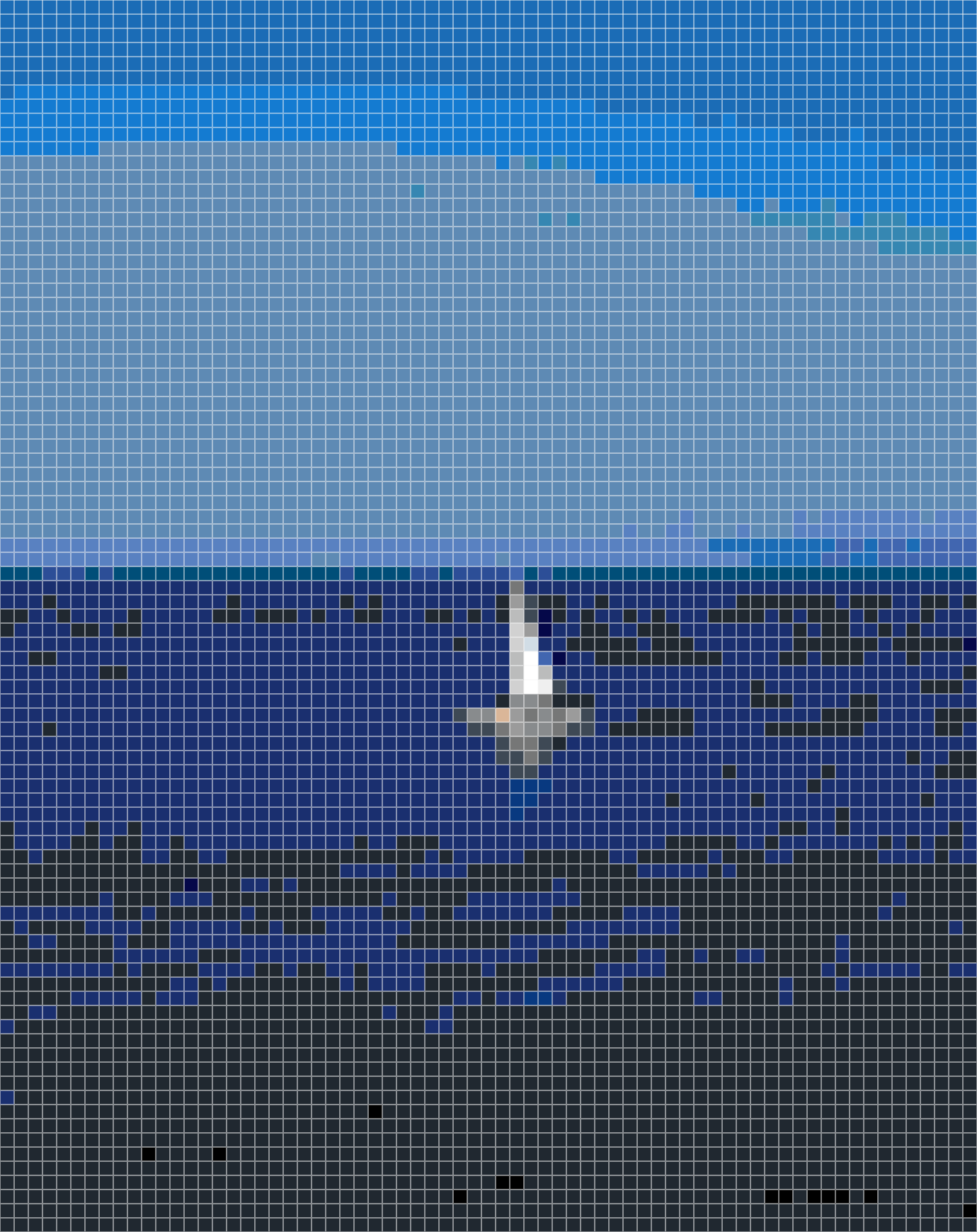 Calm Ocean & White Sailboat