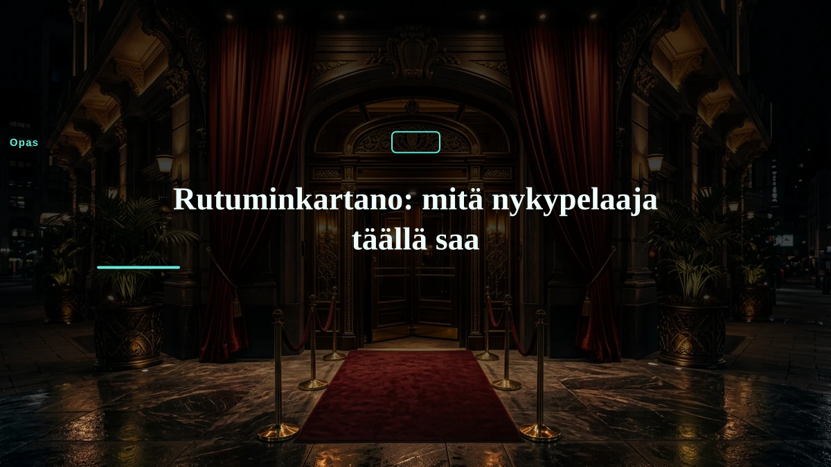 Rutuminkartano: mitä nykypelaaja täällä saa
