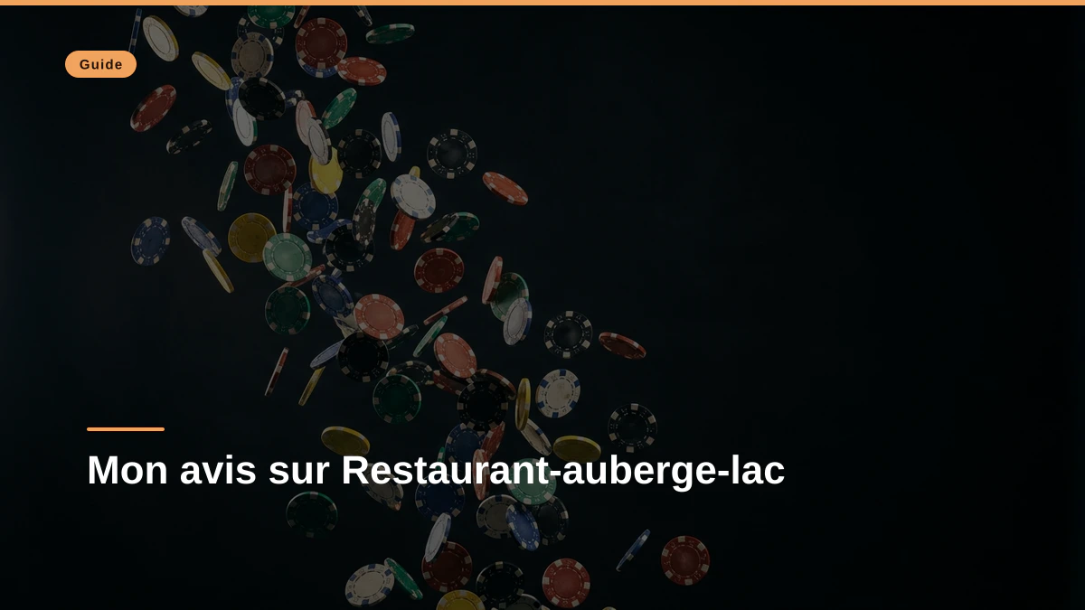 Mon avis sur Restaurant-auberge-lac