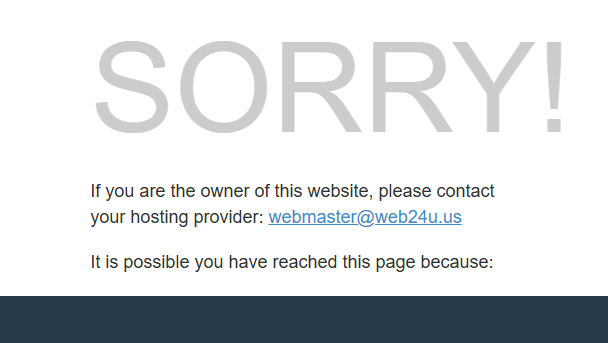 Forensic screenshot of web24u.us showing the phishing page layout