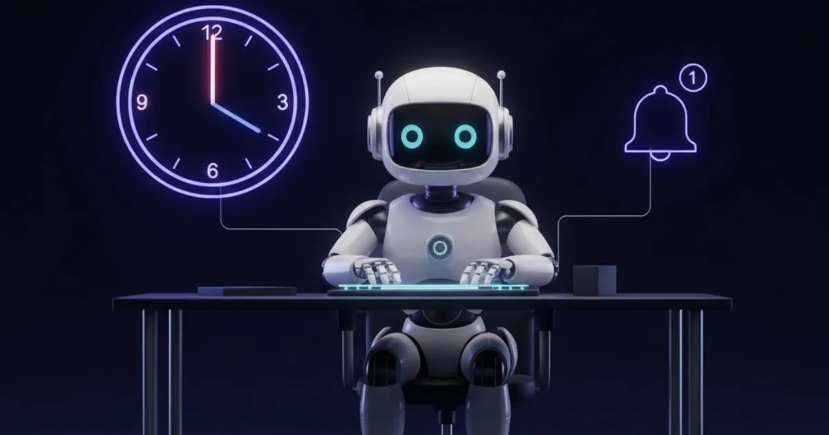 AI Agent 排程與事件觸發機制示意圖：AI 不用人下指令也會自己開始工作