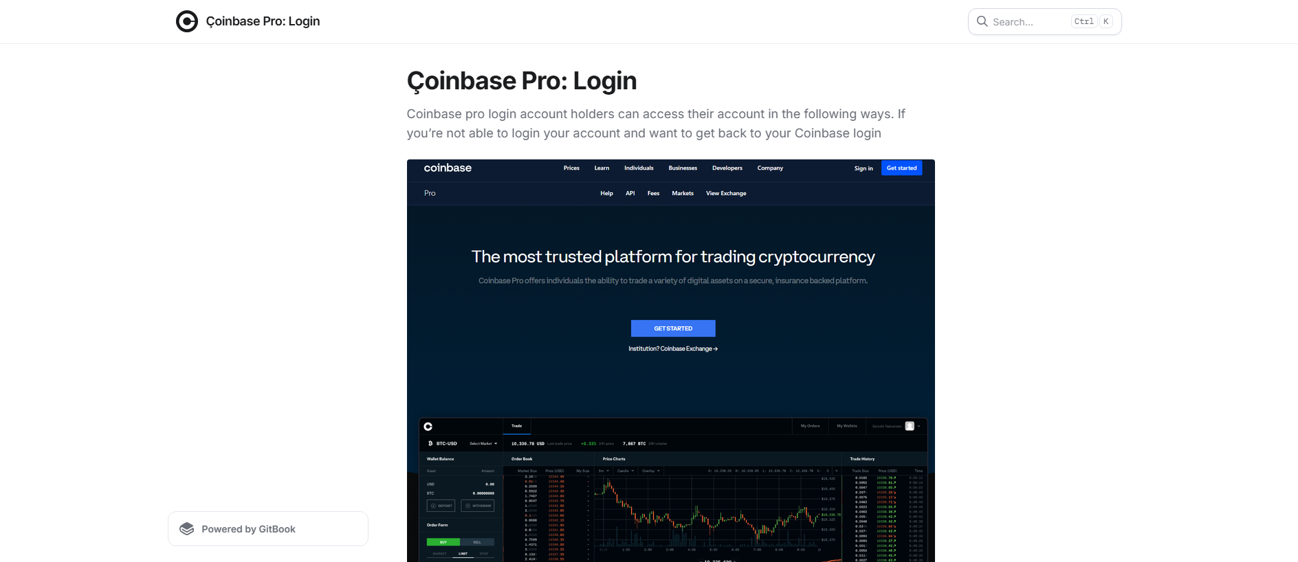 Stored capture of coinbsase-pro-login-1.gitbook.io