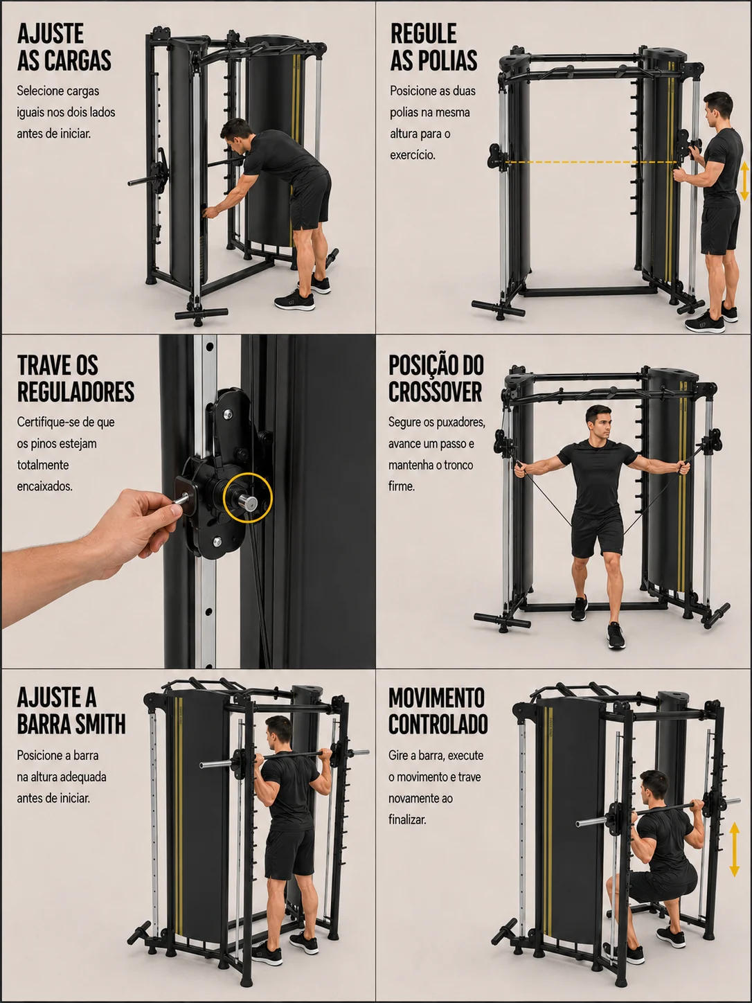 Instruções de uso - Cross. Ang. c/ Smith (a partir de 80 KG) c/ Contra Peso