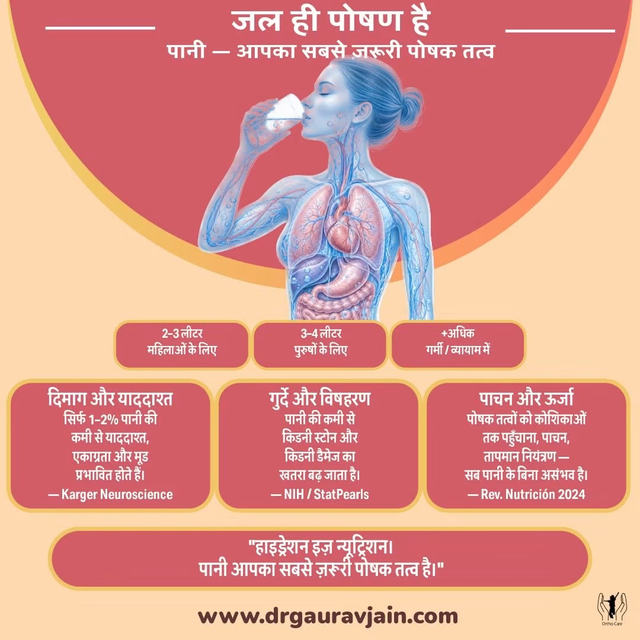 💧 हाइड्रेशन इज़ न्यूट्रिशन — पानी आपका सबसे ज़रूरी पोषण है!