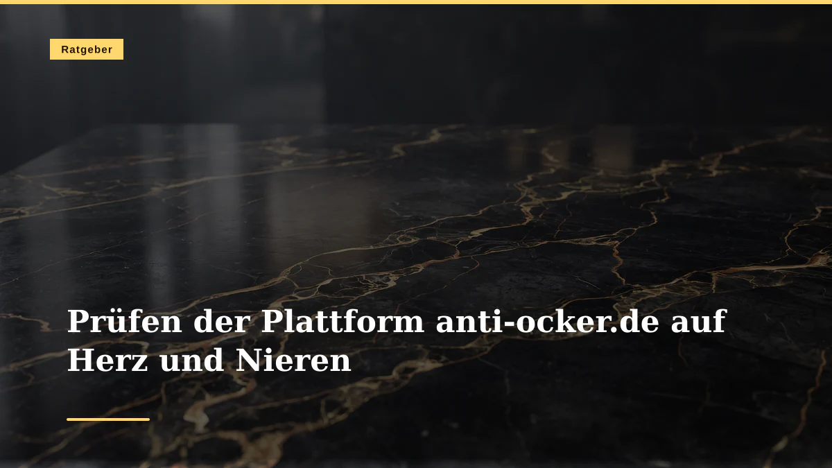 Prüfen der Plattform anti-ocker.de auf Herz und Nieren