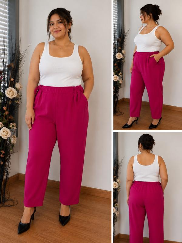 Pantalón fucsia tela suave - SEGUNDA MANO PREMIUM+