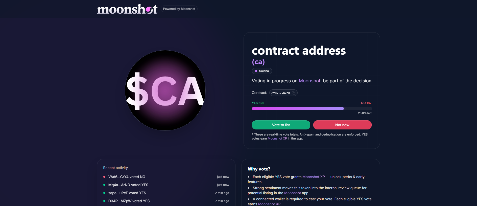 Screenshot of moonshotvote.app