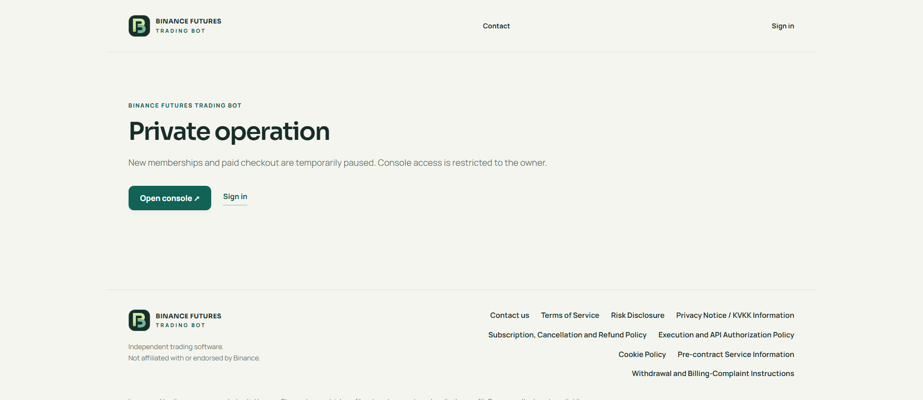 Stored capture of binancefuturestradingbot.online
