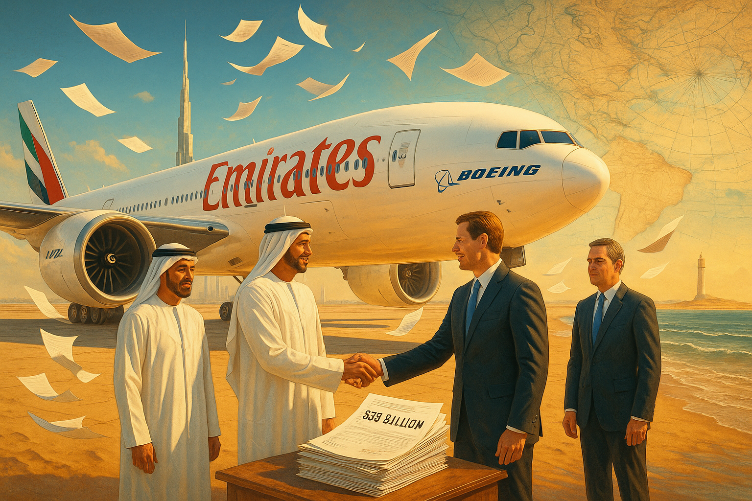 Emirates Airline announces major $38 billion aircraft order from Boeing at the Dubai Airshow