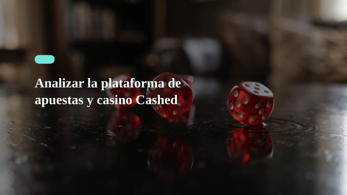 Analizar la plataforma de apuestas y casino Cashed