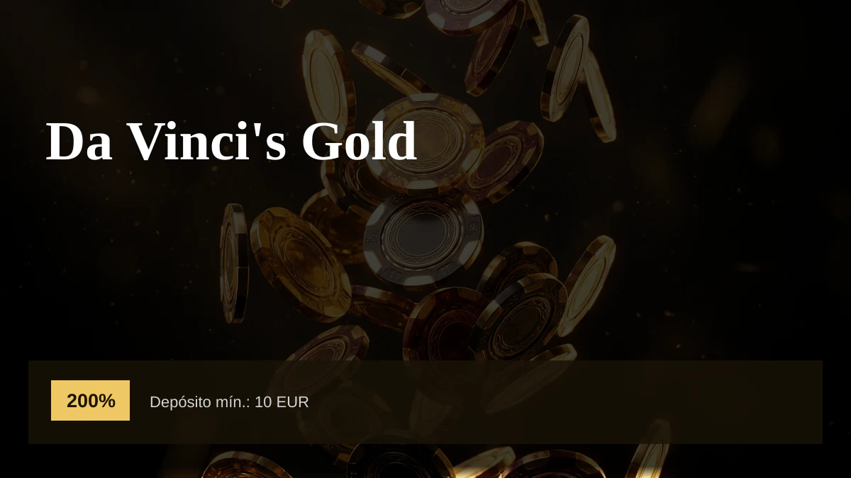 Da Vinci's Gold casino โ bono de bienvenida 200%, pagos: Visa, Mastercard, Skrill, Neteller, Paysafecard