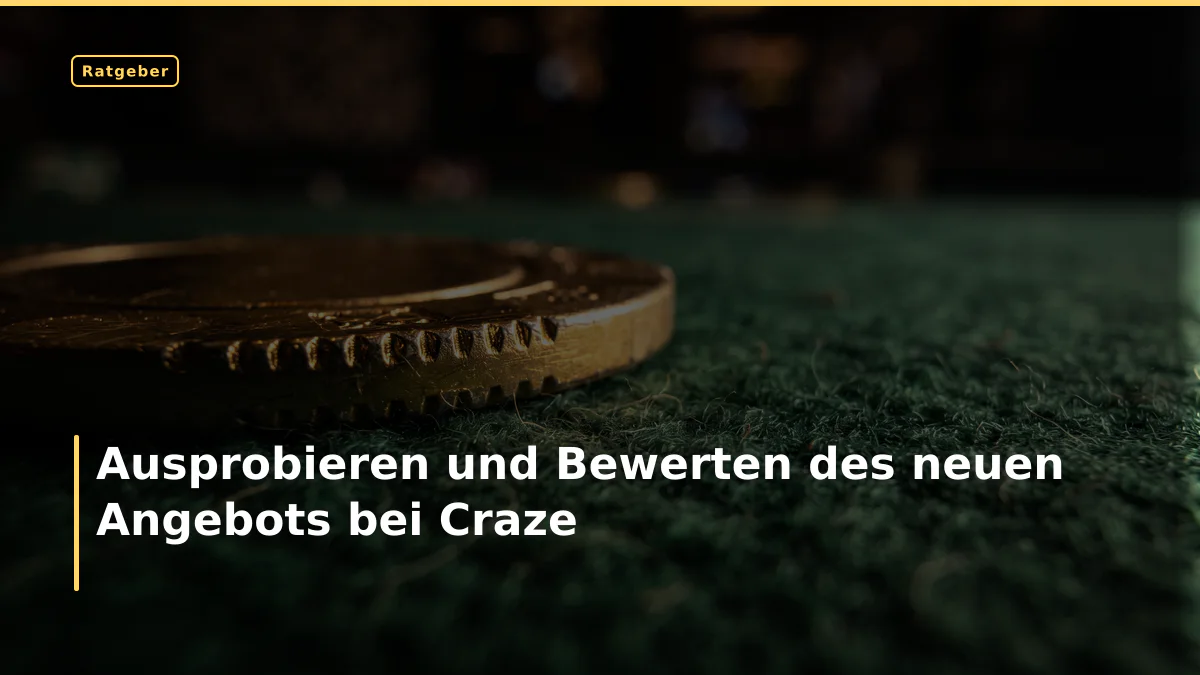 Ausprobieren und Bewerten des neuen Angebots bei Craze