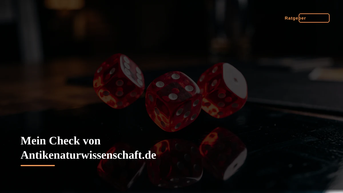 Mein Check von Antikenaturwissenschaft.de