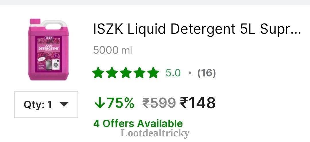 Grab Liquid Detergent – Best Deal Online @ ₹148