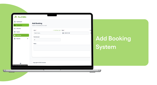 Playora - Multi-Sport Ground & Court Booking Mobile App with Laravel Admin