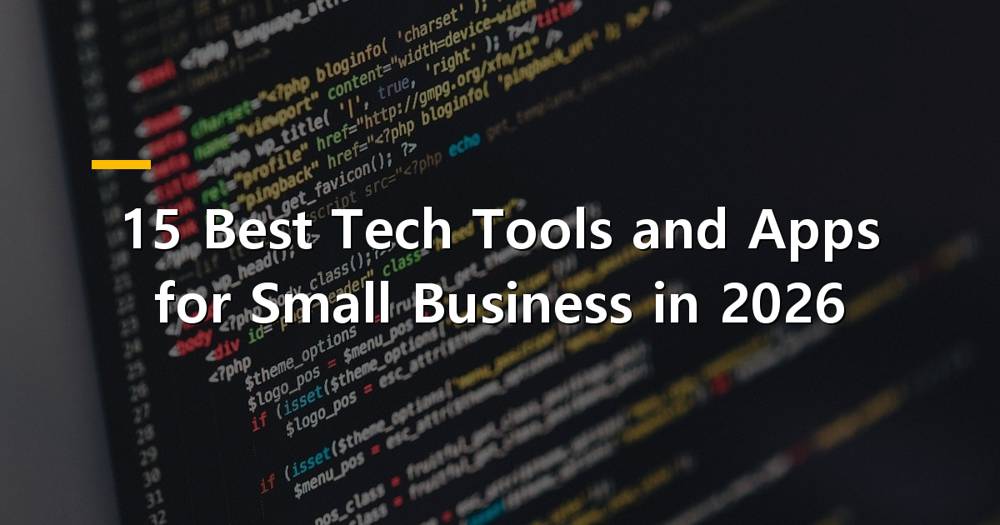 Small business owner using various tech tools on a laptop and tablet