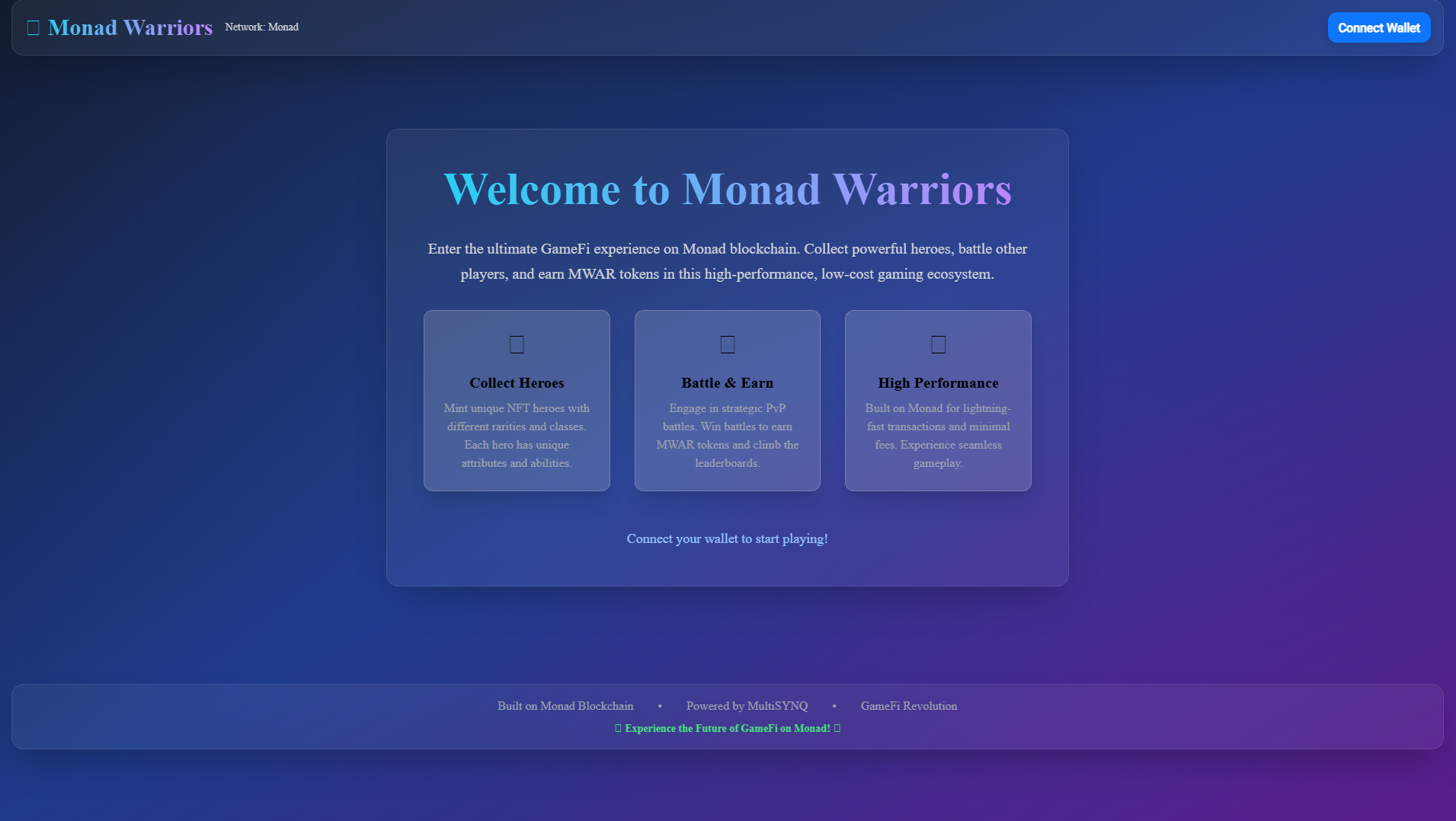 Stored capture of monad-warriors.netlify.app