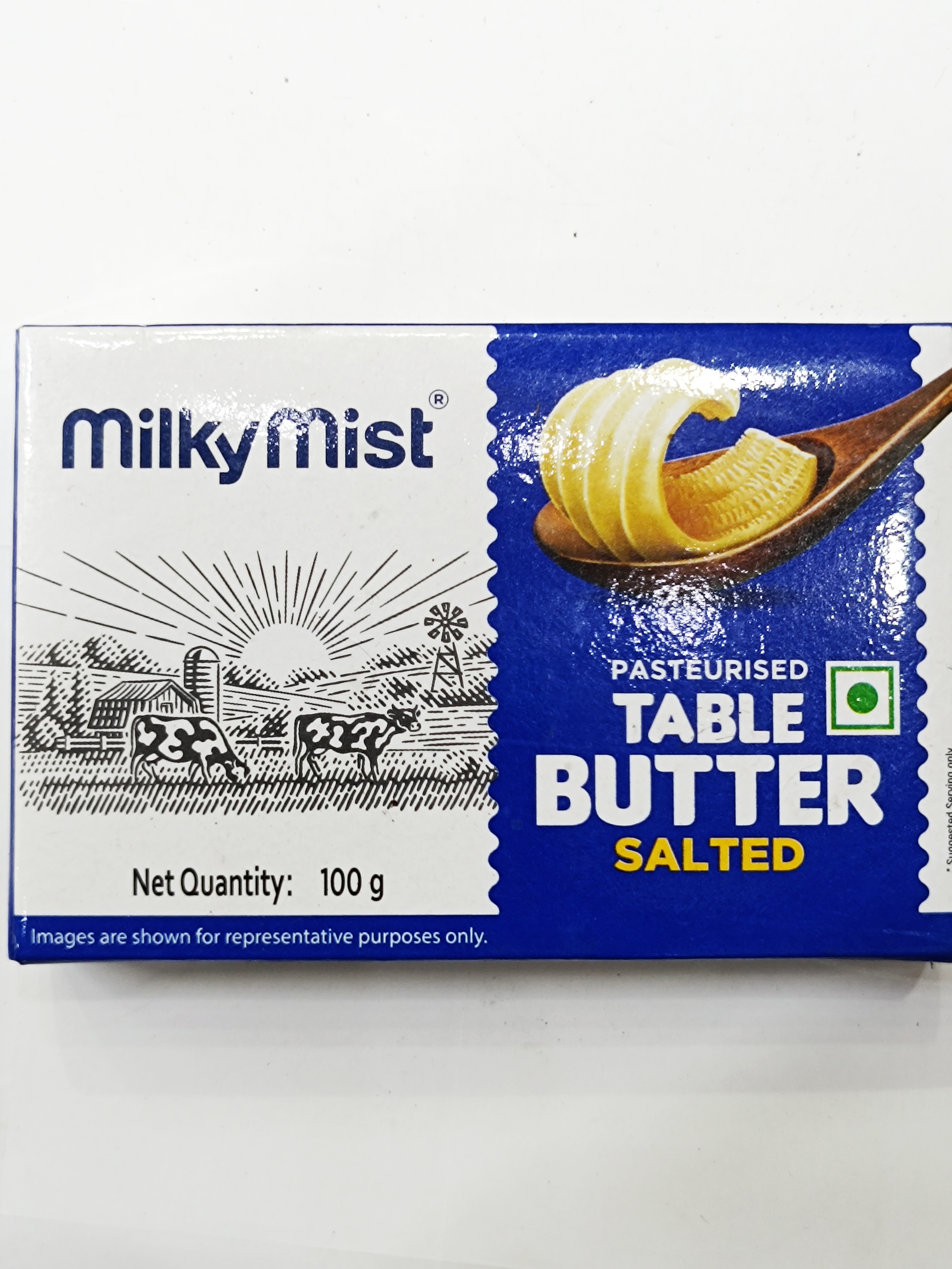 Milky mist pasteurised table butter salted 