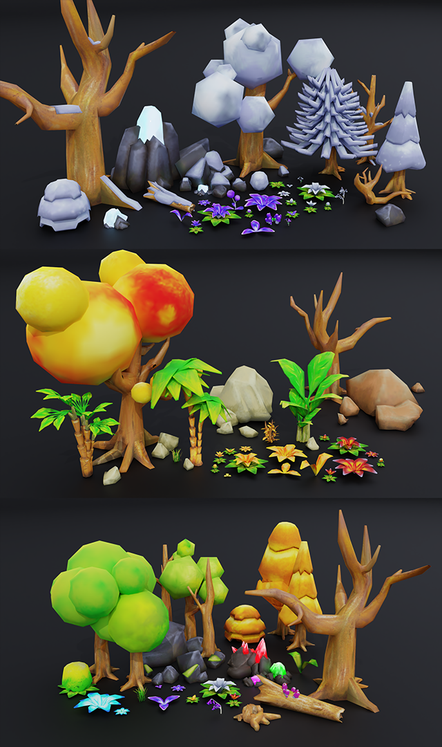 Low Poly Nature Pack - 3D model by cgplayground [682c4e5] - Sketchfab