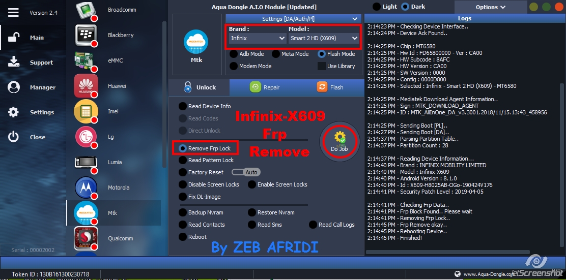 Post Here Successful Jobs with Aqua Dongle [Official] - Page 15 - GSM-Forum