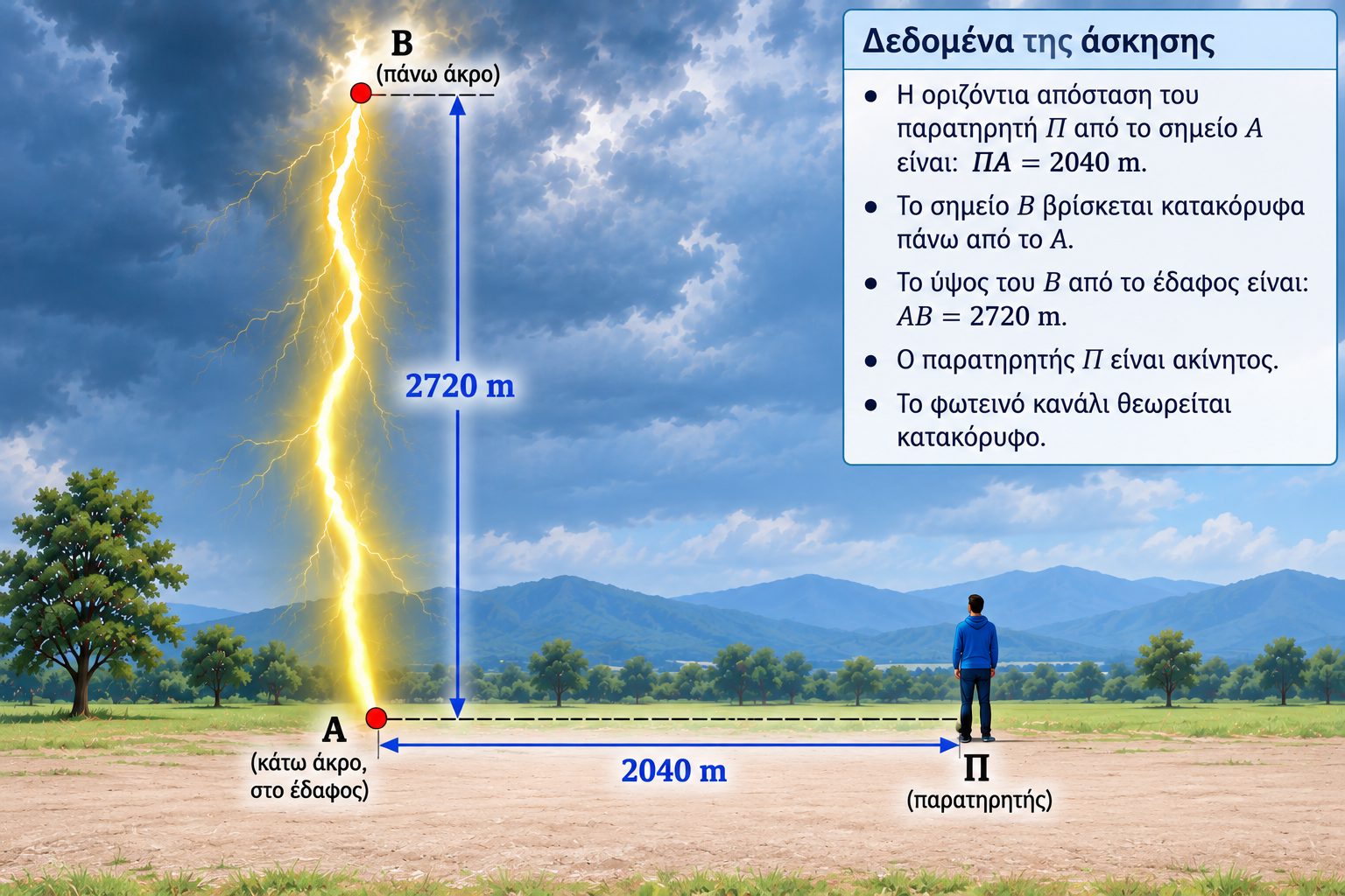 Κεραυνός κατακόρυφο κανάλι
