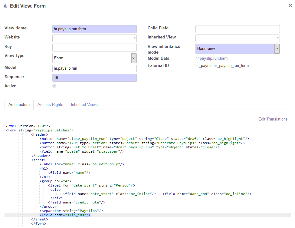 python - how to change columns inside any odoo page - Stack Overflow