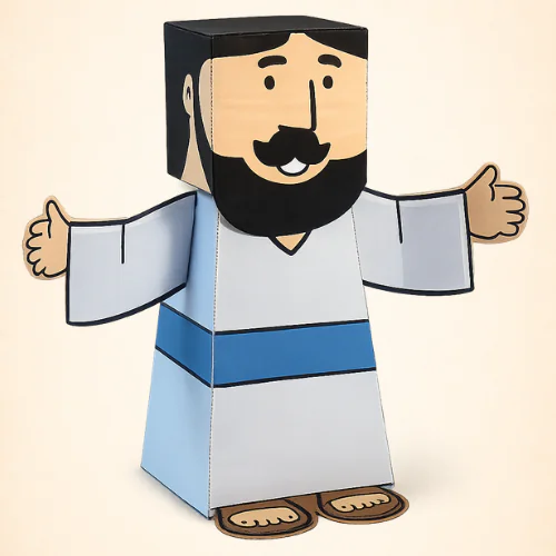 Brinquedo bíblico de papel para imprimir e montar — modelo 19