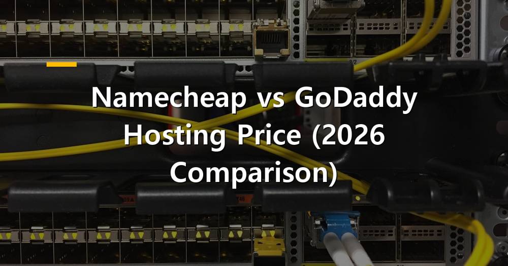 Comparison of Namecheap and GoDaddy hosting prices with dollar signs and charts