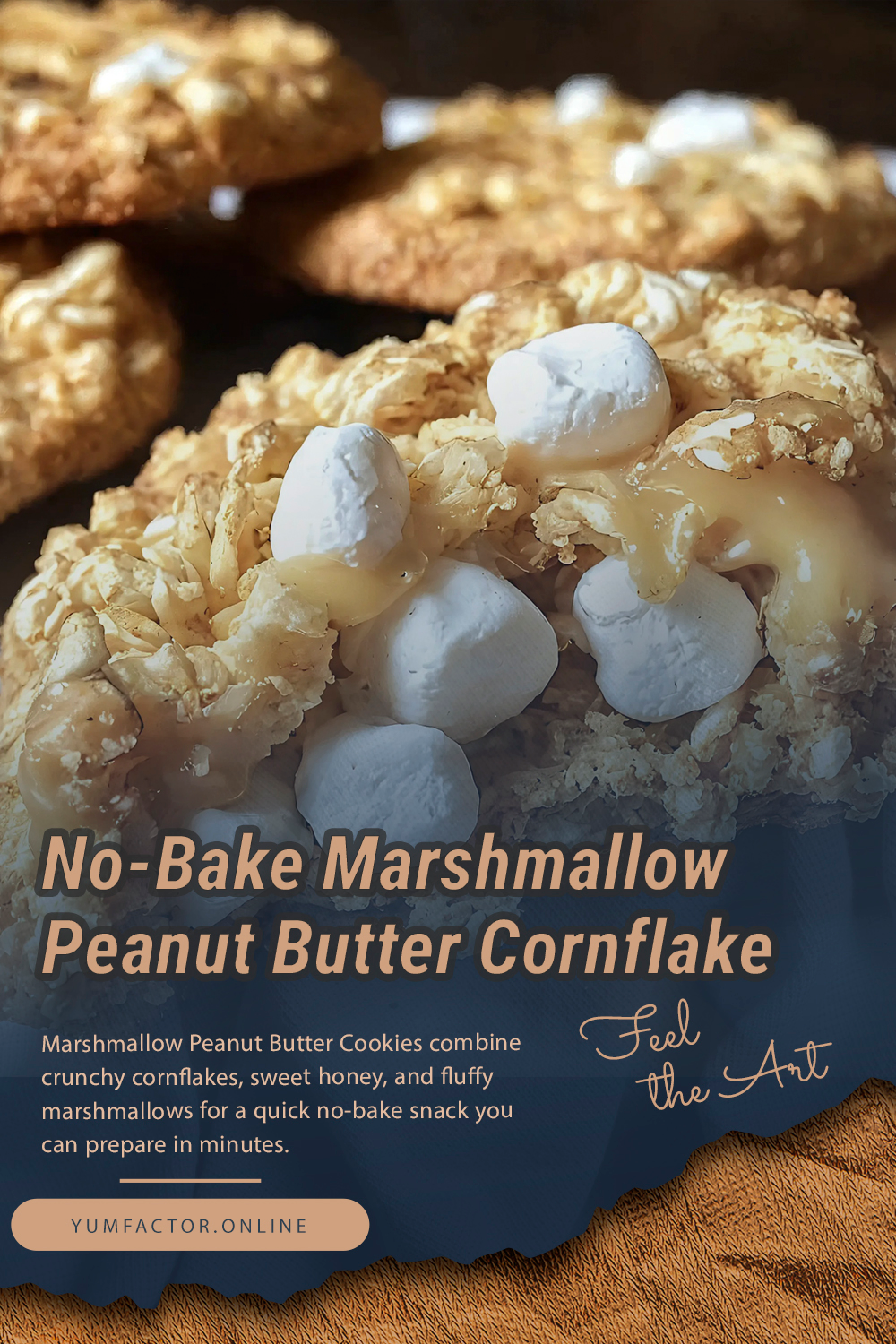 No-Bake Marshmallow Peanut Butter Cornflake Cookies Bliss