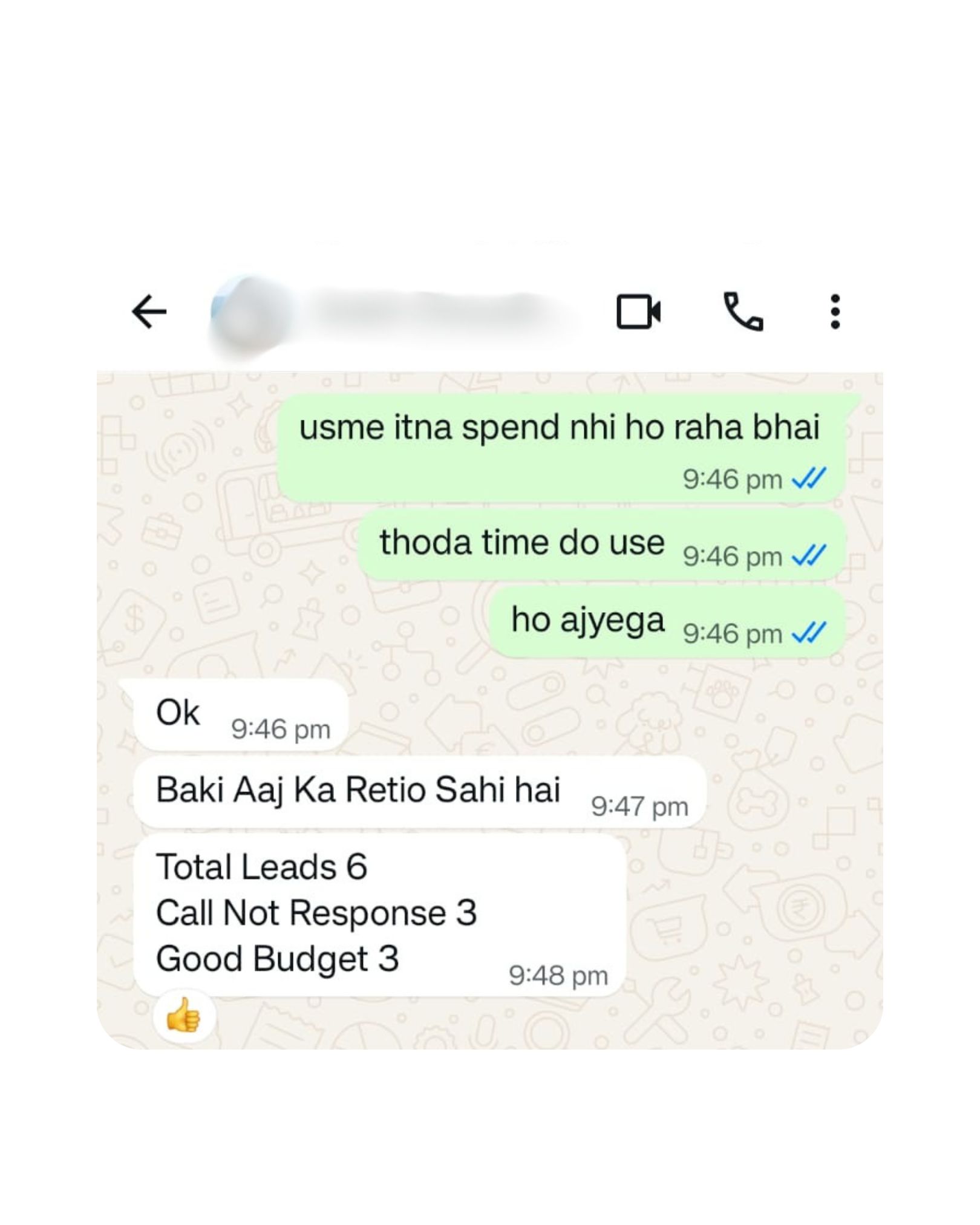 Client WhatsApp feedback screenshot 4