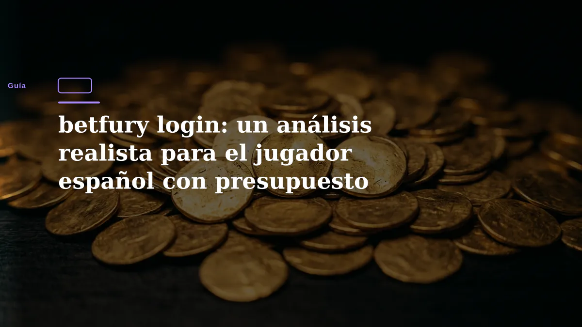 betfury login: un análisis realista para el jugador español con presupuesto