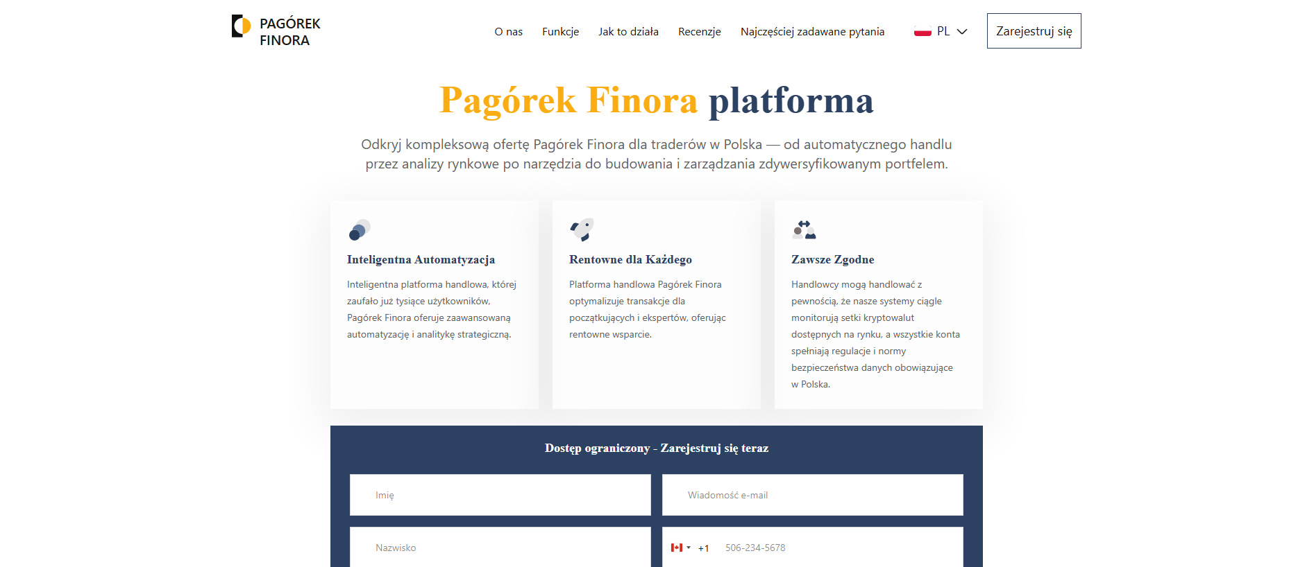 Stored capture of pagorek-finora.com