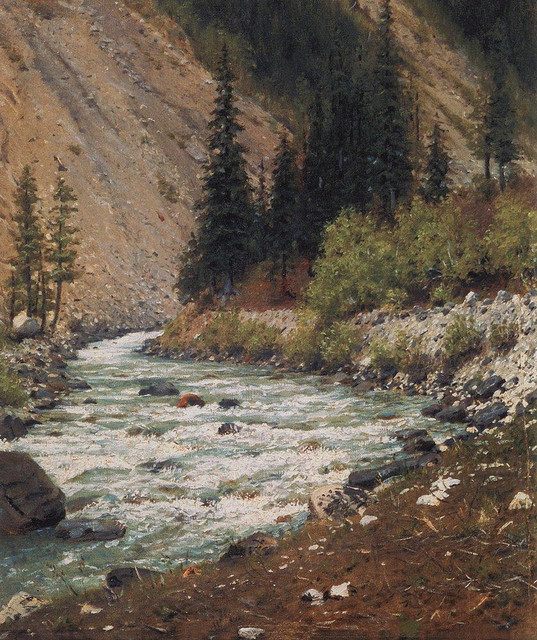 Горный ручей в Кашмире 1875