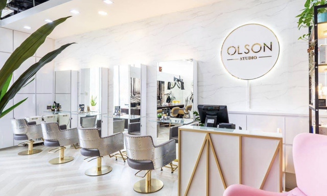 Interior of Olson Studio hair salon at Orchard Central Singapore