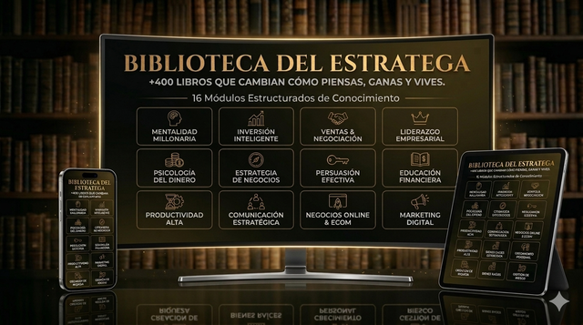 Vista previa de la Biblioteca del Estratega en múltiples dispositivos