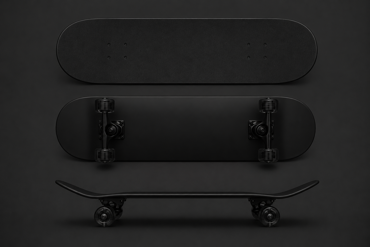 The Em Dash Skateboard™ — black